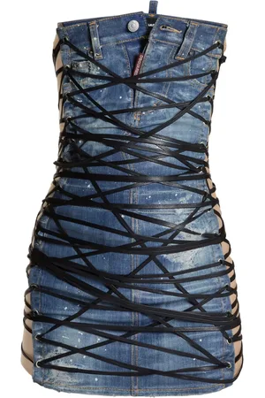 Dsquared2 Vestido de mezclilla estilo corset