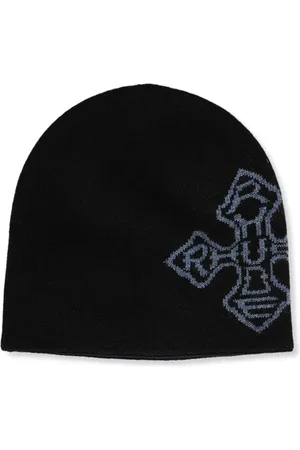 Rhude Gorro tejido con logo de cruz