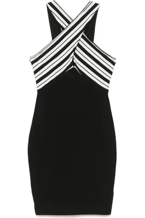 Patrizia Pepe Vestido corto con panel a rayas