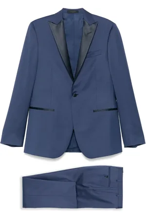 corneliani Traje con solapas de satén