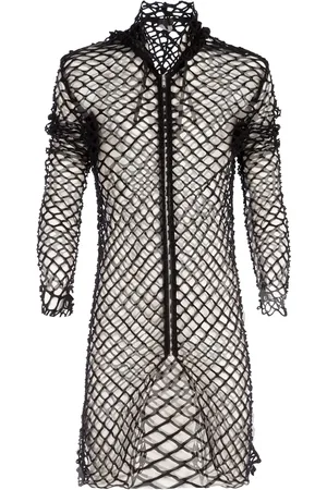 Comme des Garçons Hooded fishnet jacket