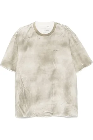 Feng Chen Wang Playera con efecto desgastado