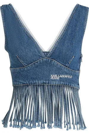 Karl Lagerfeld Top de mezclilla