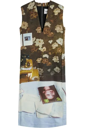 Jil Sander Vestido midi con diseño estampado