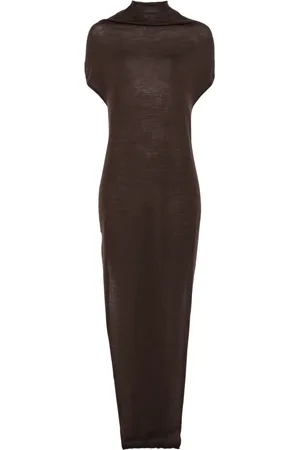 Rick Owens Vestido largo de tejido fino