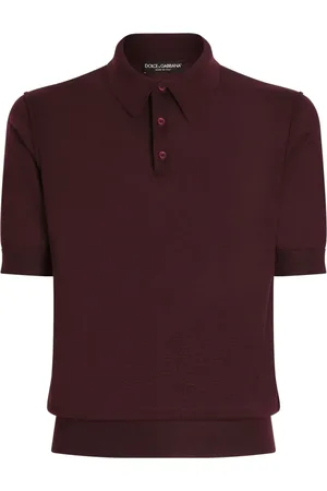 Dolce & Gabbana Playera tipo polo de tejido canalé fino