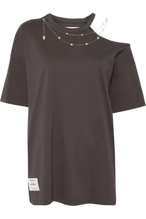 Musium Div. Playera con perlas artificiales