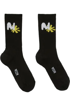 Msgm Calcetines con logo bordado
