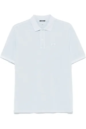 C.P. Company Playera tipo polo con logo bordado