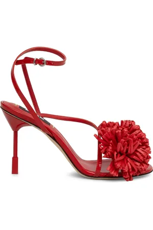 Msgm Sandalias con apliques florales y tacón de 85mm