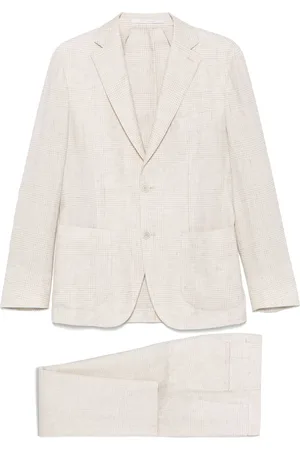 ELEVENTY Traje con motivo de cuadros