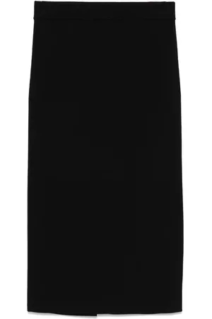 Max Mara Falda midi tejida de canalé