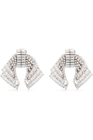 Alessandra Rich Aretes con detalles de cristal