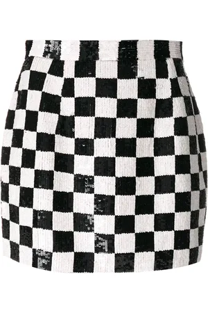 ASHISH Sequins check mini skirt
