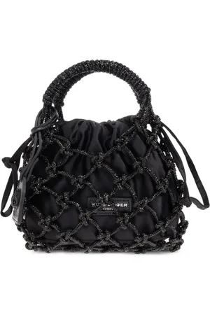 Kurt Geiger Tote de macramé pequeña con detalles de cristal