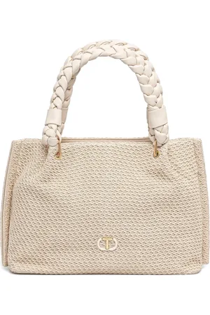 Twin-Set Tote con placa del logo