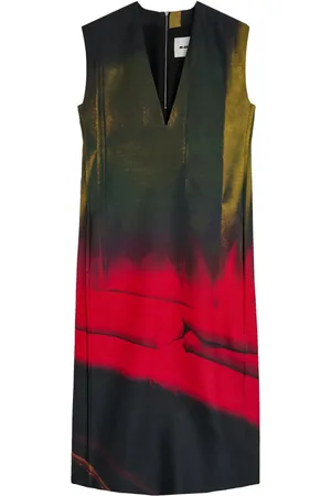 Jil Sander Vestido midi con diseño estampado