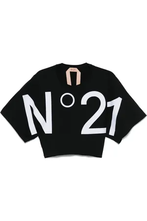 Nº21 Playera corta con logo estampado