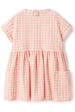 Il gufo Vestido midi con cuadros estampados