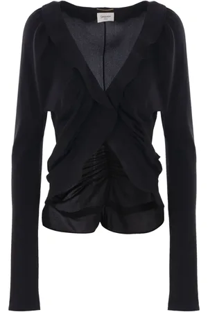 Saint Laurent Blusa de crepé de china