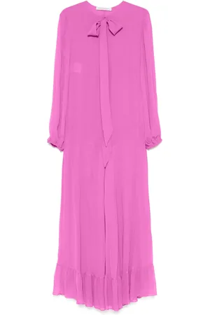 Serafini Vestido largo con diseño traslúcido