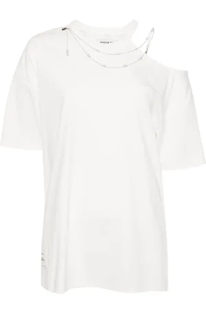 Musium Div. Playera con perlas artificiales