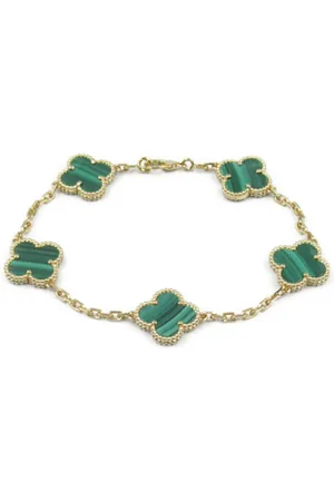 Van cleef Pulsera Alhambra en oro amarillo de 18kt con malaquita 2010