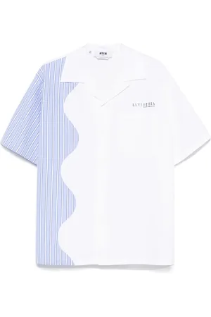 Msgm Camisa con detalle de rayas