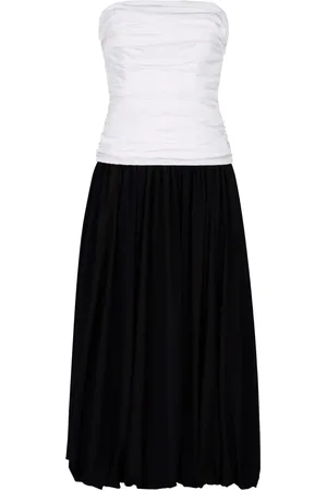 Nicholas Vestido midi Despina con diseño strapless