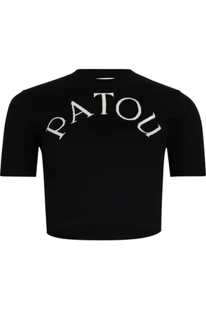 Patou Top corto con logo en jacquard
