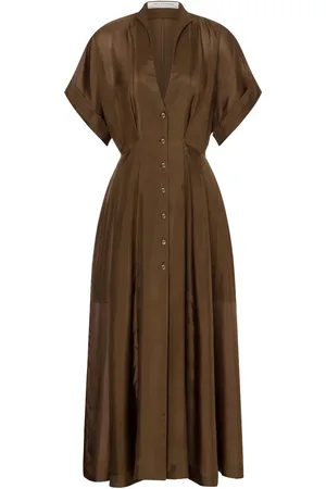 Serafini Vestido midi de seda