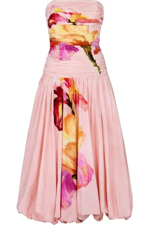 Nicholas Vestido midi Despina con diseño strapless