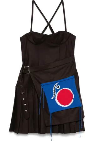 Charles Jeffrey Loverboy Vestido corto con parche tejido