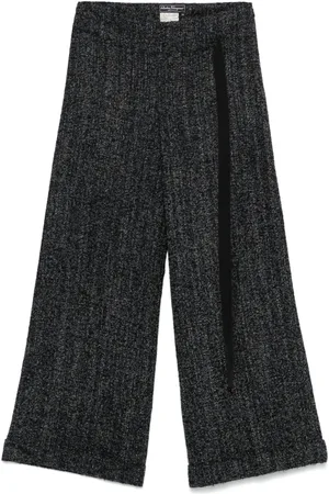 Salvatore Ferragamo Pantalones de bouclé 2000