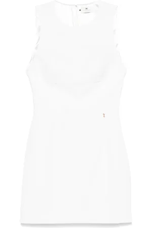 Elisabetta Franchi Vestido corto de crepé con dije floral
