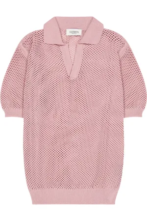 LANEUS Playera tipo polo tejida