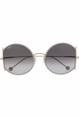 Salvatore Ferragamo Lentes de sol con armazón redondo