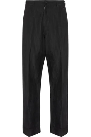 Maison Margiela Pantalones con rayas diplomáticas estampadas