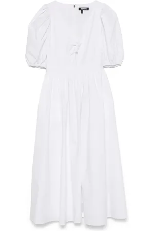 ROTATE Vestido midi con mangas farol