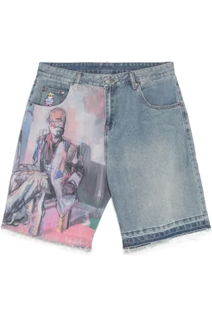 KIDSUPER STUDIOS Shorts con panel pintado