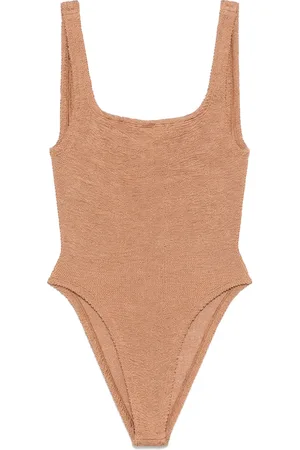 Hunza G Traje de baño con cuello cuadrado