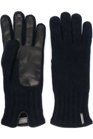 corneliani Guantes de piel y cachemira