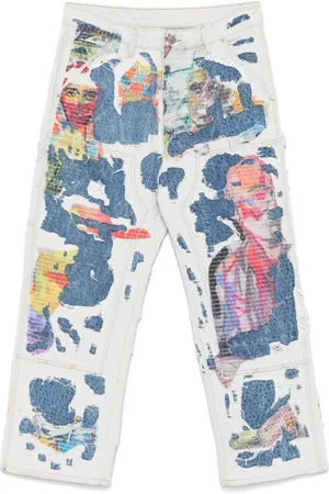 KIDSUPER STUDIOS Pantalones con efecto envejecido