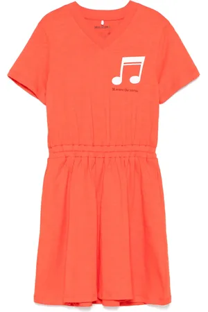 Mini Rodini Vestido con estampado de nota