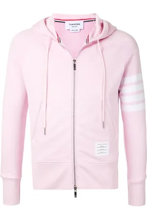 Thom Browne 4-Bar loopback zip-up hoodie
