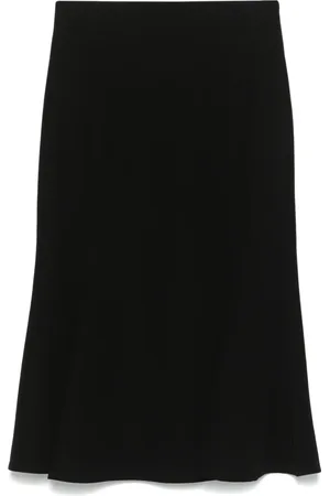 Alexander McQueen Falda midi de crepé 2000