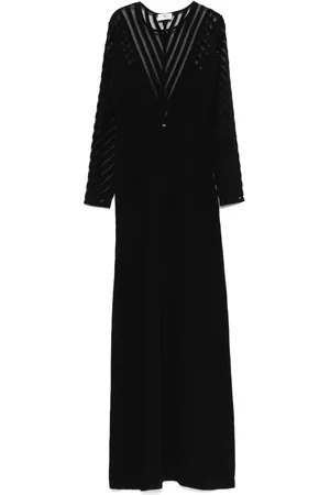 Elisabetta Franchi Vestido de fiesta con detalle traslúcido