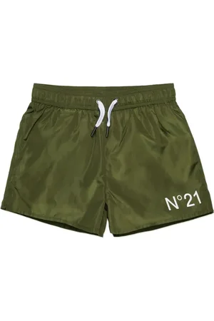 Nº21 Shorts de playa con logo estampado