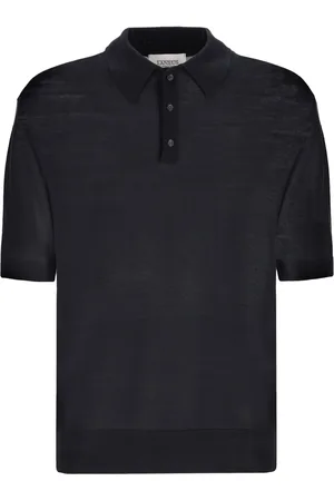 LANEUS Playera tipo polo tejida