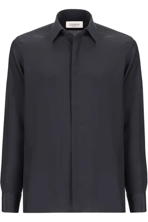 LANEUS Camisa de crepé con volantes